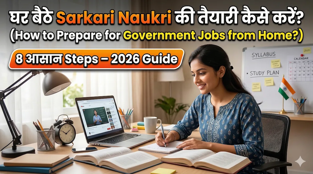 घर बैठे सरकारी नौकरी की तैयारी कैसे करें – Step by Step Guide 2026